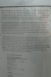 Descriptive sign in front of EL_DE_Haus; El-DE-Haus was the gestapo headquarters