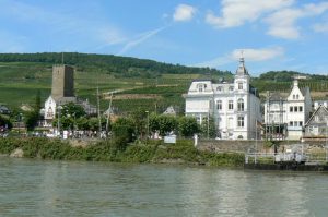 Rudesheim village from the RIver Rhine