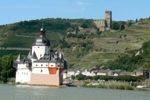 Mid-river castle on its own island