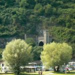 Architecturally attuned train tunnel entrance