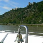 Twin castles viewed from the cruise boat