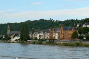 Rudesheim village from the RIver Rhine