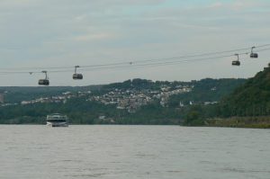 Cross-river cable cars in Koblenz