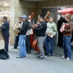 Street bands are often from eastern European countries