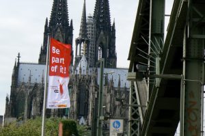 Flag banner for the Gay Games