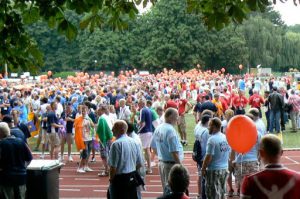 The opening ceremony was held in the huge RhineEnergie (electric