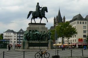 Statue of Wilhelm II on Heumarkt plaza