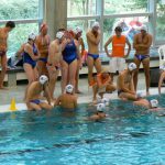 Water polo team from Amsterdam getting tips from the coach