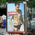 Sensual street advert, not unusual in Germany