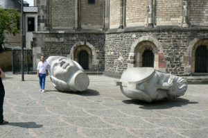 Sculpture in front of the munster