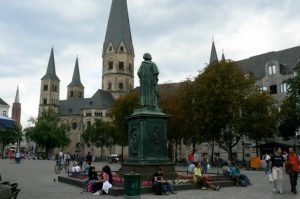 Beethoven takes center place in the main square in Bonn