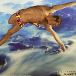 Matthew Mitchum--another postcard of him promoting his sponsor Funky Trunks