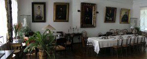The Tolstoy parlor-dining room where many great Russian literary and