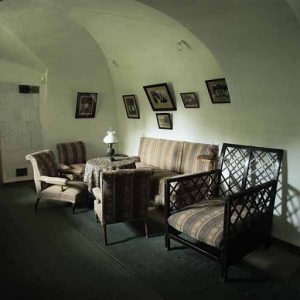 The stone vaulted room always remained warm and quiet-- a