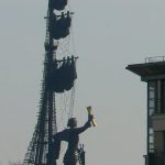 Statue of Czar Peter the Great as a navigator