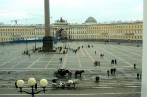 Hermitage Palace Square--Alexander I of Russia envisaged the square as