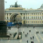 Hermitage Palace Square--Alexander I of Russia envisaged the square as