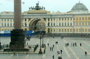 Hermitage Palace Square--Alexander I of Russia envisaged the square as