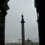 Hermitage Palace Square--the Alexander Column (1830-34), designed by Auguste de