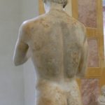 Statue detail of a kouros (youth)
