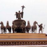 Hermitage Palace Square--atop the bow-shaped Empire-style Building of the General