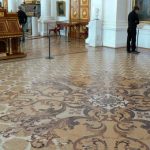 Each room has a unique parquet floor pattern