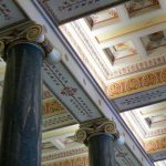 Inside the Hermitage--elaborate coffered ceilings