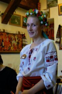 Waitress at Korchma Taras Bulba Ukrainian restaurant http://www.moscow-life.com/eat/restaurants_details/16-Taras_Bulba_Korchma