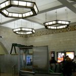 Moscow subway station with deco lights