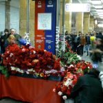 Flower memorials appeared immediately in the stations soon after train