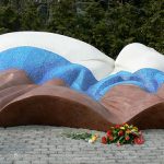 Boris Yeltsin's flamboyant grave stone in the New Maidens' Monastery