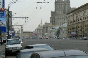 Main roads in central Moscow near the bomb sites were