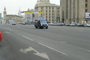 Main roads in central Moscow near the bomb sites were