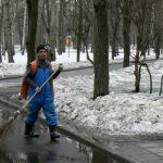 Sweeping the park