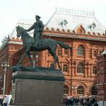 Statue of General near Red Square