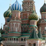 Details of St Basil Cathedral in Red Square