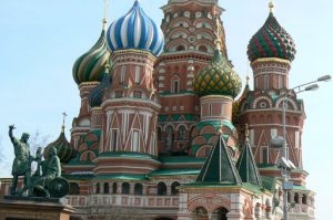 Details of St Basil Cathedral in Red Square
