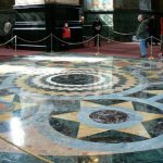 Inlaid marble floor of the church