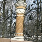 Ornate entry gates to the park