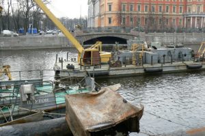 Dredging the river is constant