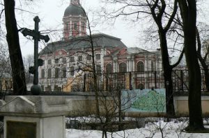 View of Alexander Nevsky Monastery from Tikhvin Cemetery (final resting