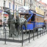 Reproduction of early 20th century trolley