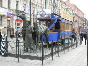 Reproduction of early 20th century trolley