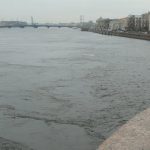 Looking south from the Dvortsovymost Bridge on the Neva River