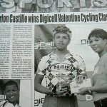 Newspaper article about local bicycle race