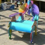 Colorful furniture and souvenir shop