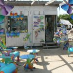 Colorful furniture and souvenir shop