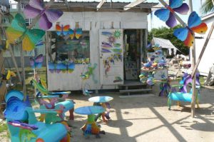 Colorful furniture and souvenir shop