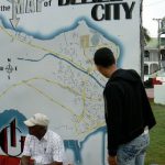 Caleb showing me around Belize City