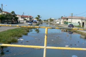 Polluted canal